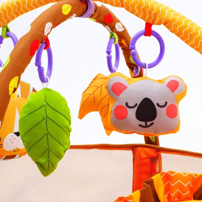 Развивающий коврик 3 в 1 «Лев», 68x68 см, 30 цветных шариков, 4 игрушки, Крошка Я Развивающий коврик 3 в 1 «Лев», 68x68 см, 30 цветных шариков, 4 игрушки, Крошка Я