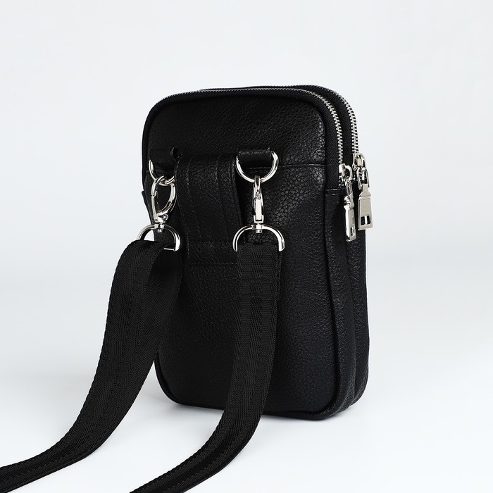 Сумка мужская через плечо TEXTURA, искусственная кожа, цвет чёрный Сумка мужская через плечо TEXTURA, искусственная кожа, цвет чёрный