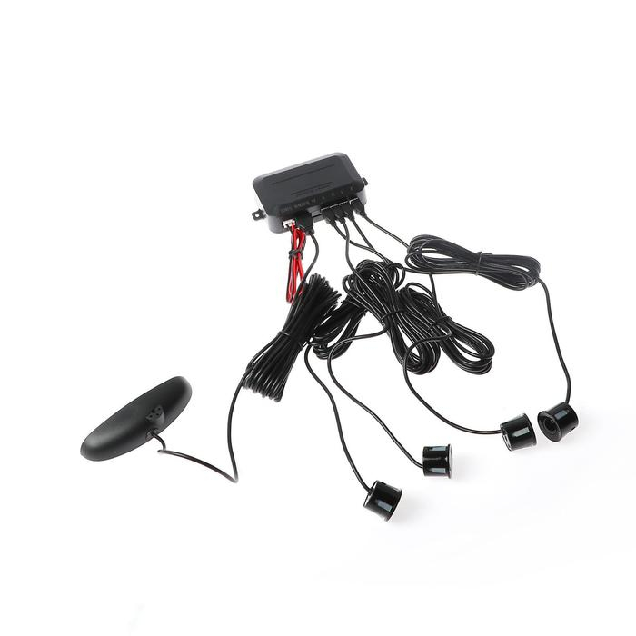 Парковочная система 4 датчика, LED-экран, 12 В, датчик чёрный Парковочная система 4 датчика, LED-экран, 12 В, датчик чёрный