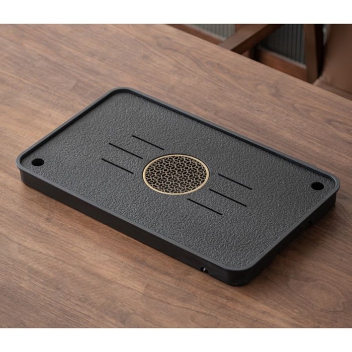 Поднос для чайной церемонии, 43.5 х 26.5 х 3.5 см, черный Поднос для чайной церемонии, 43.5 х 26.5 х 3.5 см, черный