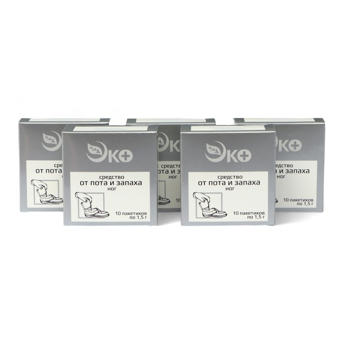 Средство от пота и запаха ног Экотекс, 10 пакетиков по 1,5 г, 5 наборов Средство от пота и запаха ног Экотекс, 10 пакетиков по 1,5 г, 5 наборов