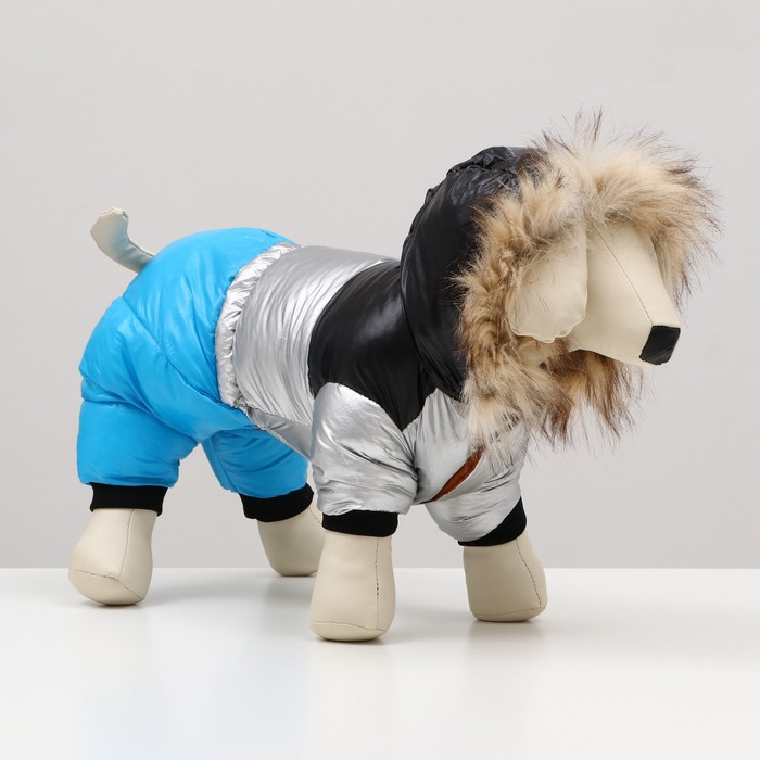 Комбинезон Комбинезон "Пушок", размер 12 (ДС 28 см, ОГ 38 см, ОШ 27 см), голубой