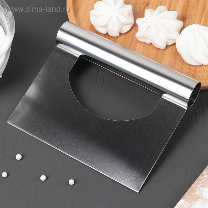 Шпатель кондитерский, 15×12 см, прямой край, цвет серебристый Шпатель кондитерский, 15×12 см, прямой край, цвет серебристый