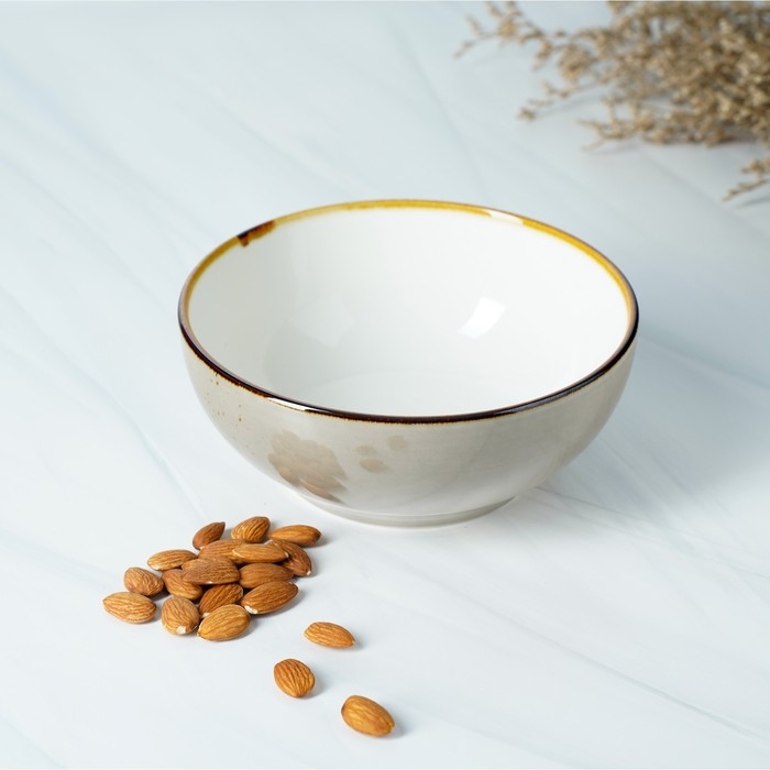 Салатник фарфоровый Magistro «Церера», 1,1 л, 18,5×7,5 см, цвет коричневый Салатник фарфоровый Magistro «Церера», 1,1 л, 18,5×7,5 см, цвет коричневый