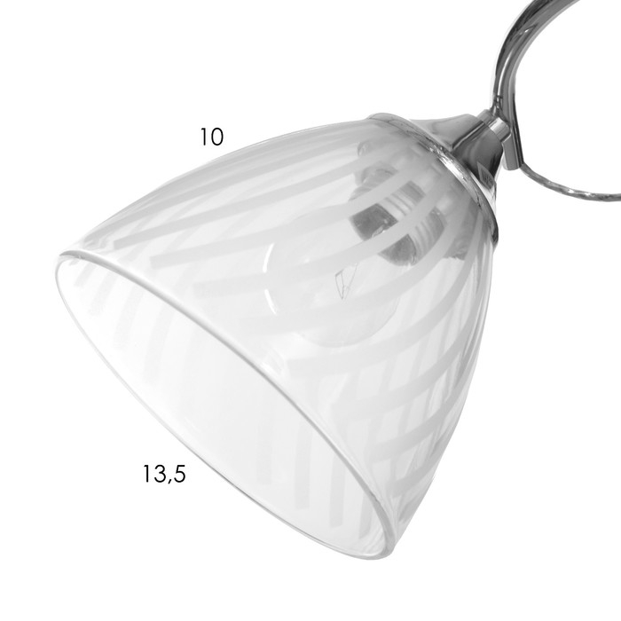 Люстра Люстра "Нора" 5х60Вт Е27 Хром 56х56х26см