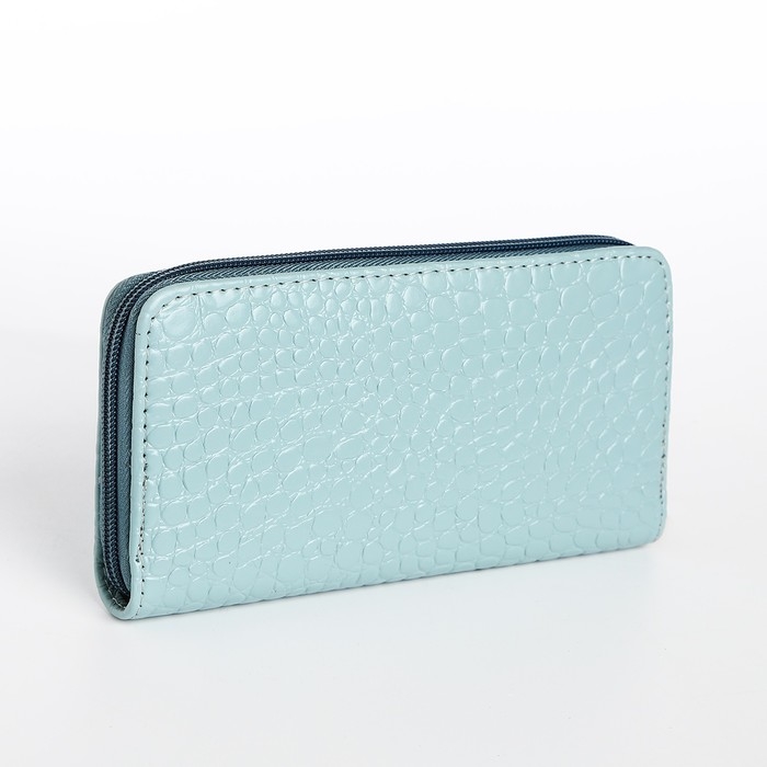 Кошелёк женский на молнии, цвет голубой Кошелёк женский на молнии, цвет голубой
