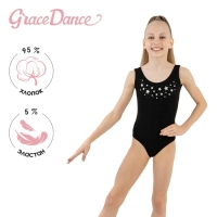 Купальник для гимнастики и танцев Grace Dance, р. 28, цвет чёрный