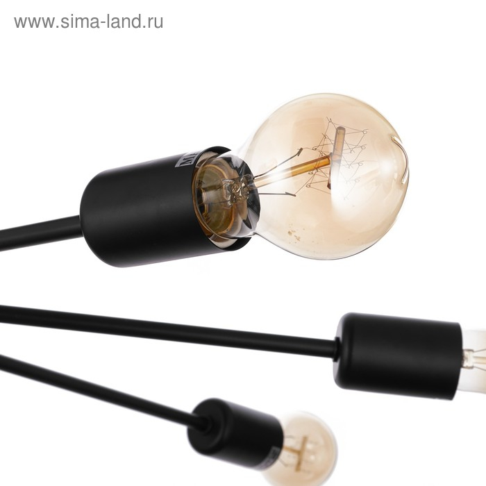 Люстра 80008/8 8х40Вт Е27 черный 90х73х28см