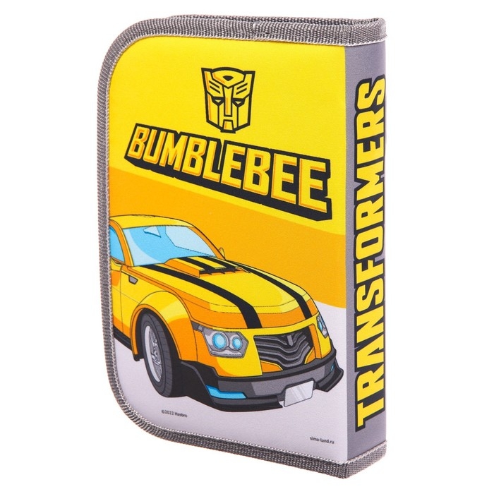 Пенал каркасный, 1 секция, 140х210х40 мм, откидной карман, тканевый, Трансформеры Пенал каркасный, 1 секция, 140х210х40 мм, откидной карман, тканевый, Трансформеры