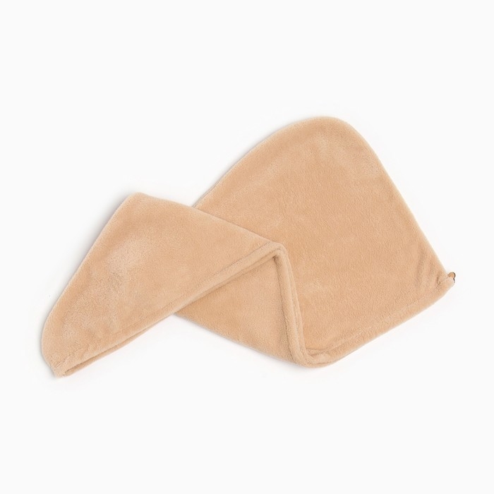 Полотенце-чалма для сушки волос Этель цвет коричневый, 65*25 см, 100% п/э Полотенце-чалма для сушки волос Этель цвет коричневый, 65*25 см, 100% п/э