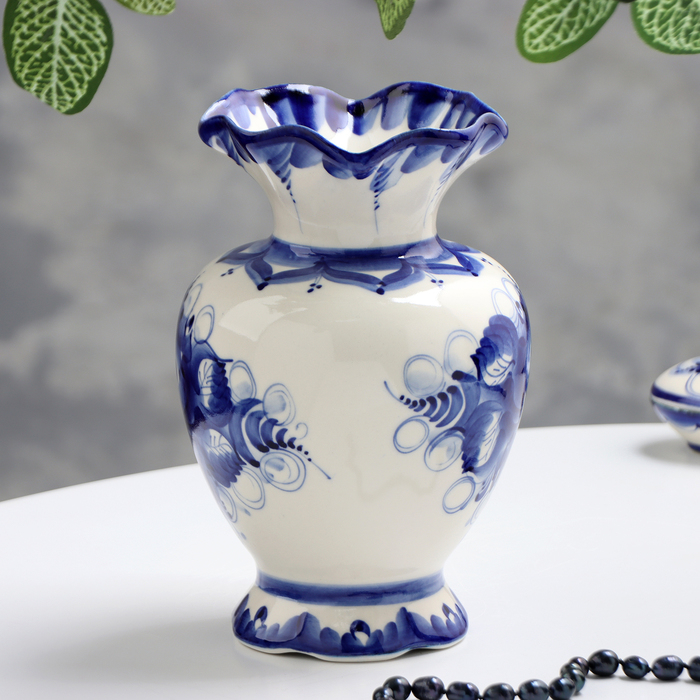 Ваза Ваза "Нежность", гжель, фарфор, 19х11 см