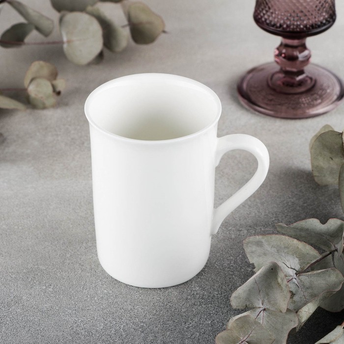 Кружка фарфоровая Wilmax, 300 мл, цвет белый Кружка фарфоровая Wilmax, 300 мл, цвет белый