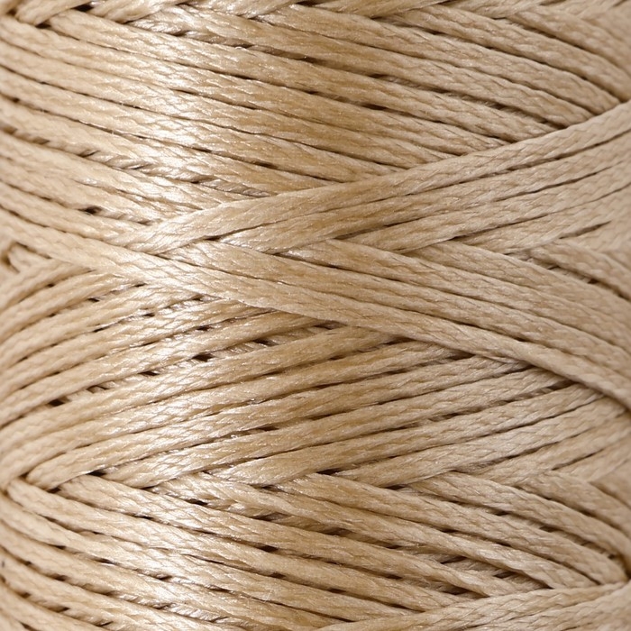 Нитки вощёные, плоские, 150D/16, 0,8 мм, 50 ± 2 м, цвет бежевый Нитки вощёные, плоские, 150D/16, 0,8 мм, 50 ± 2 м, цвет бежевый