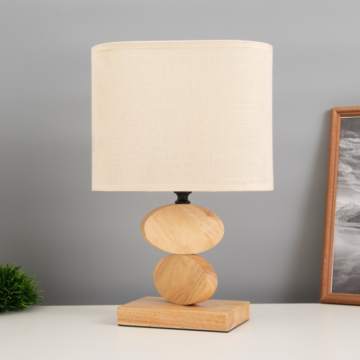 Лампа настольная Лампа настольная "Клауд" 1х40Вт Е27 светлое дерево 12х24,8х38см