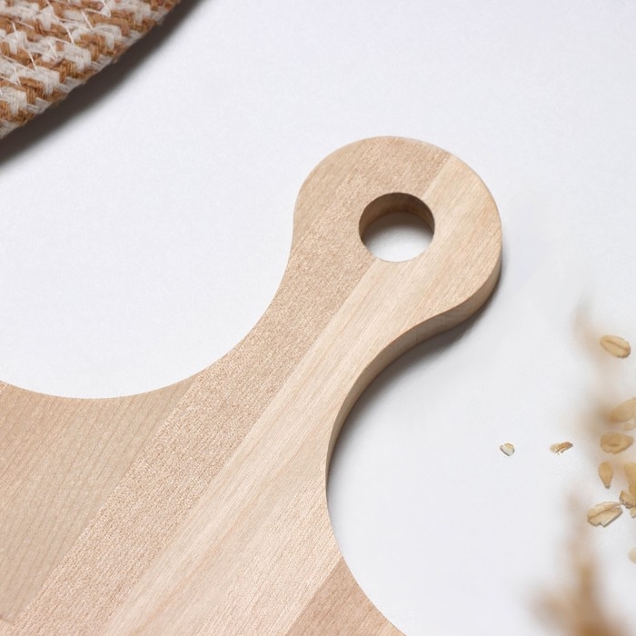 Доска разделочная Доляна, с ручкой, массив берёзы, 30×20×1,2 см Доска разделочная Доляна, с ручкой, массив берёзы, 30×20×1,2 см