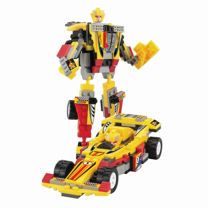 Конструктор-трансформер «Спорткар», 129 деталей, цвета МИКС Конструктор-трансформер «Спорткар», 129 деталей, цвета МИКС