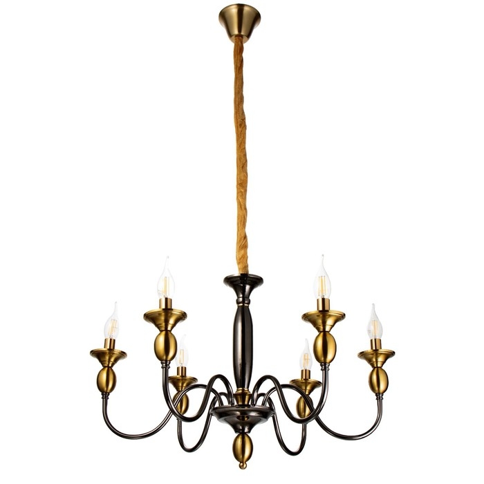 Люстра Люстра "Энни" 6х40Вт Е14 латунь 69х69х44 см BayerLux