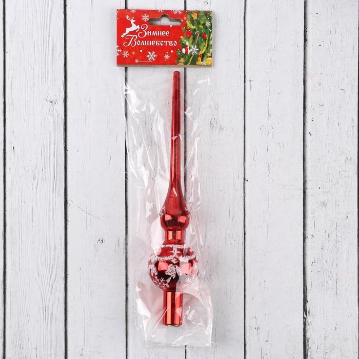 Наконечник Наконечник "Снежный узор" 20 см, красный