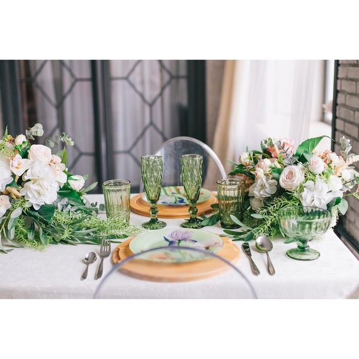 Бокал из стекла для шампанского Magistro «Круиз», 160 мл, 7×20 см, цвет зелёный Бокал из стекла для шампанского Magistro «Круиз», 160 мл, 7×20 см, цвет зелёный