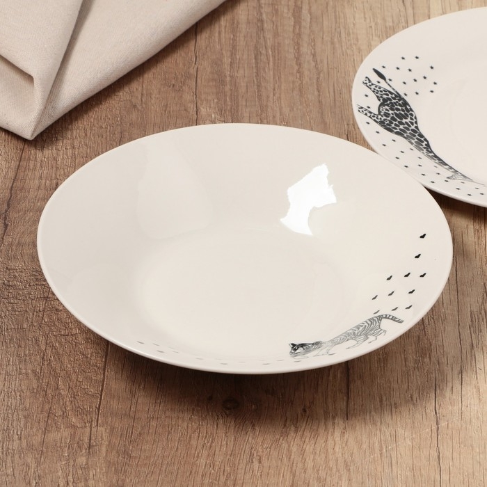 Глубокая тарелка керамическая «Животные», 20.5 см, 550 мл Глубокая тарелка керамическая «Животные», 20.5 см, 550 мл