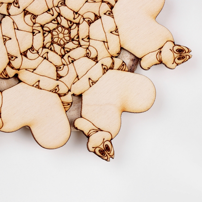 Новый год. Подставка с символом года под горячее «С любовью», D=11 см, можжевельник Новый год. Подставка с символом года под горячее «С любовью», D=11 см, можжевельник