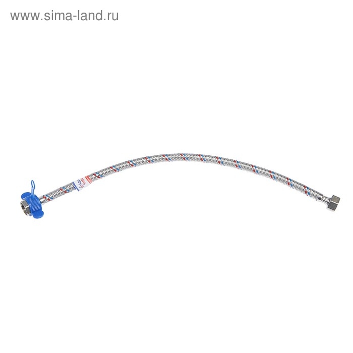 Подводка гибкая AquaKratos, гайка-гайка, 50 см, нерж.сталь, с ключом для монтажа Подводка гибкая AquaKratos, гайка-гайка, 50 см, нерж.сталь, с ключом для монтажа