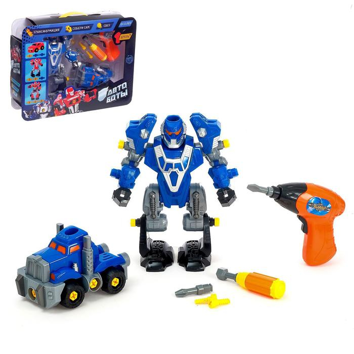 Конструктор-машина «Мега робот», 3 в 1, со световым шуруповёртом, работает от батареек Конструктор-машина «Мега робот», 3 в 1, со световым шуруповёртом, работает от батареек