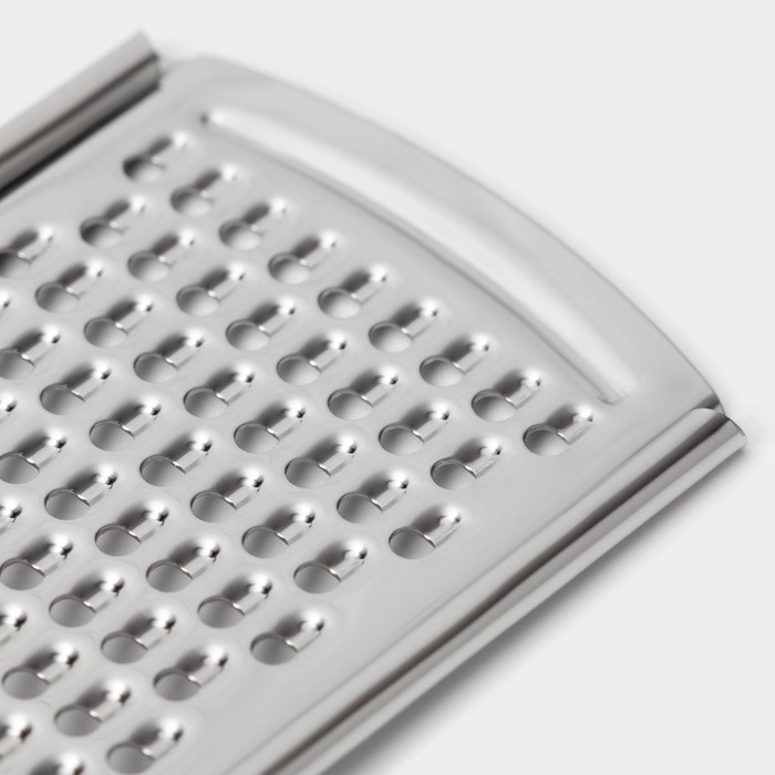 Тёрка для сыра мелкая Доляна Fargo, 23,5×5×2 см, с ручкой, цвет серебристый Тёрка для сыра мелкая Доляна Fargo, 23,5×5×2 см, с ручкой, цвет серебристый