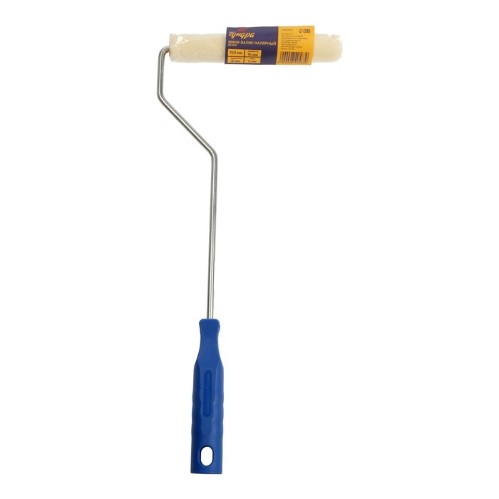 Мини-валик ТУНДРА, велюр, 150 мм, рукоятка d=6 мм, D=15 мм, ворс 5 мм Мини-валик ТУНДРА, велюр, 150 мм, рукоятка d=6 мм, D=15 мм, ворс 5 мм