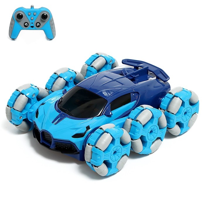 Машина радиоуправляемая «Трюковая», дым, с аккумулятором, цвет синий Машина радиоуправляемая «Трюковая», дым, с аккумулятором, цвет синий