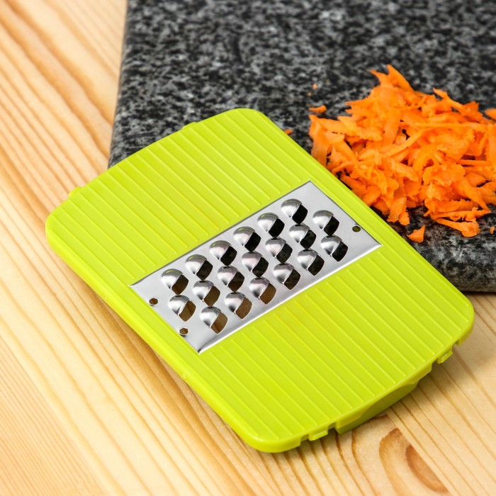 Овощерезка универсальная Доляна Fresh cook, 7 насадок, цвет белый/зелёный Овощерезка универсальная Доляна Fresh cook, 7 насадок, цвет белый/зелёный