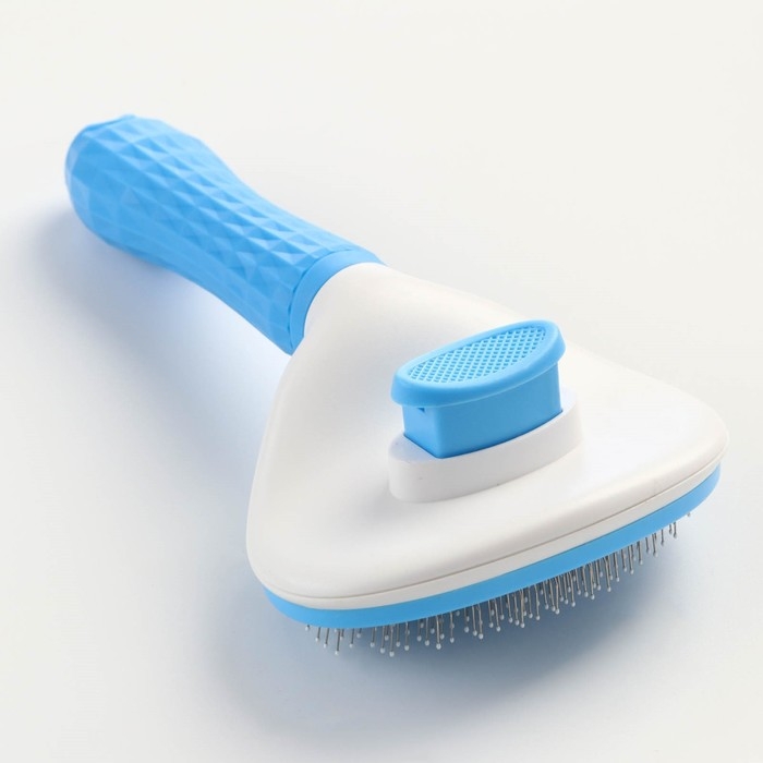 Пуходёрка с самоочисткой Пижон Premium округлая, с каплями, 10 х 19 см, голубая Пуходёрка с самоочисткой Пижон Premium округлая, с каплями, 10 х 19 см, голубая