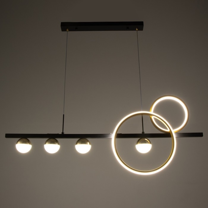 Светильник BayerLux Светильник BayerLux "Ариста" LED 48Вт 6000К черно-золотой 100х100 см