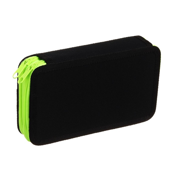 Пенал 2 секции 110*190 ткань ПКТ 11-42 Пенал 2 секции 110*190 ткань ПКТ 11-42 "Чёрный-ярко-салатовый" 56331