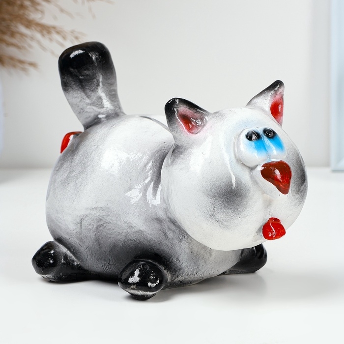 Копилка Копилка "Кот мужик" 12х17см, серый