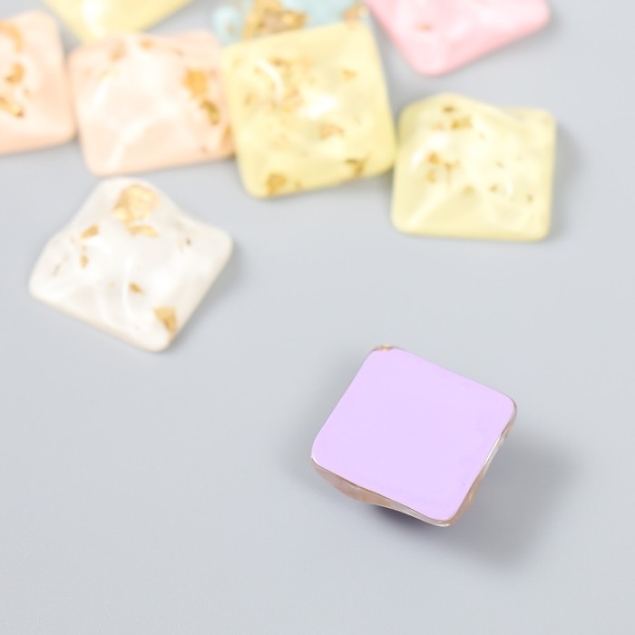 Декор для творчества пластик Декор для творчества пластик "Квадратики" фольга набор 10 шт 1,6х1,6х0,7 см