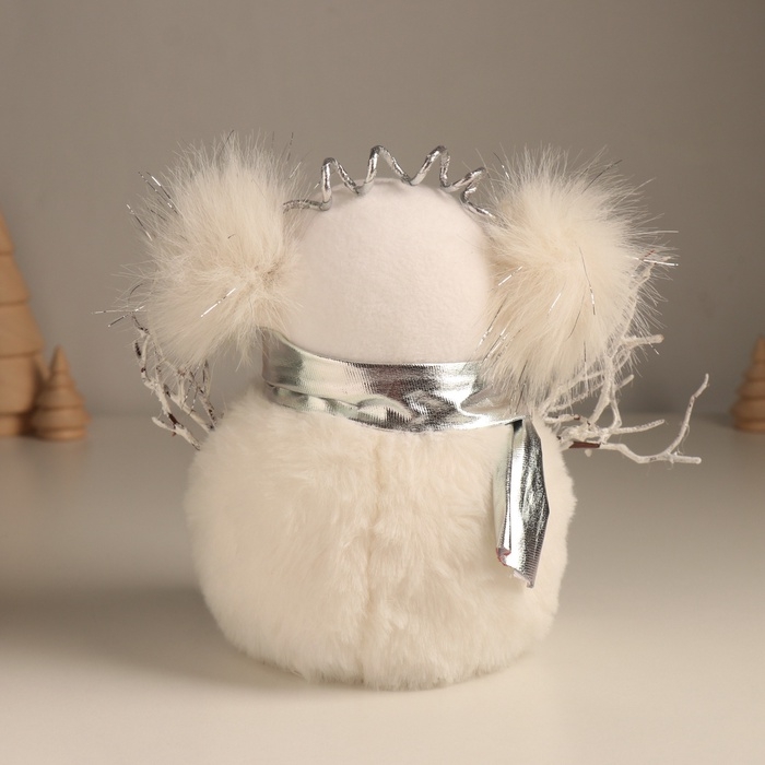 Декор  Декор "Снеговик в меховых наушниках" 20х12х17 см