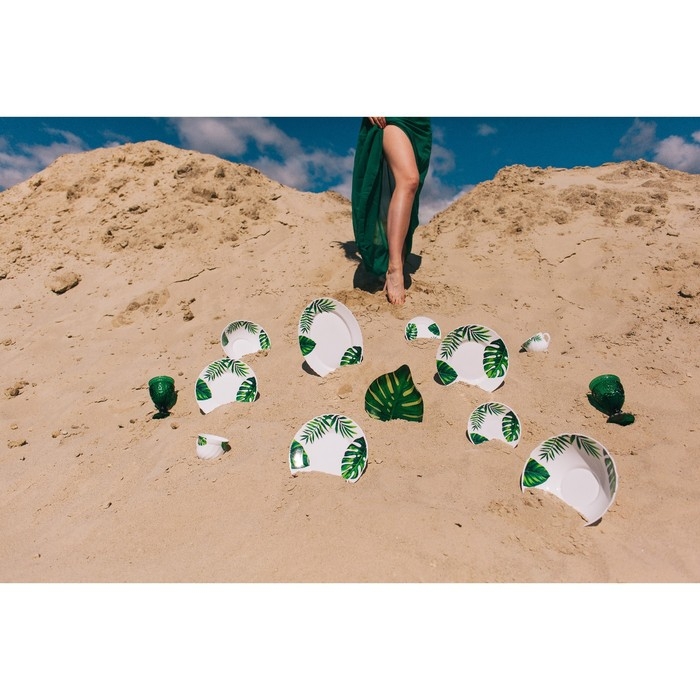 Тарелка глубокая Avvir «Лист папоротника», 600 мл, d=17,5 см, стеклокерамика, цвет белый Тарелка глубокая Avvir «Лист папоротника», 600 мл, d=17,5 см, стеклокерамика, цвет белый