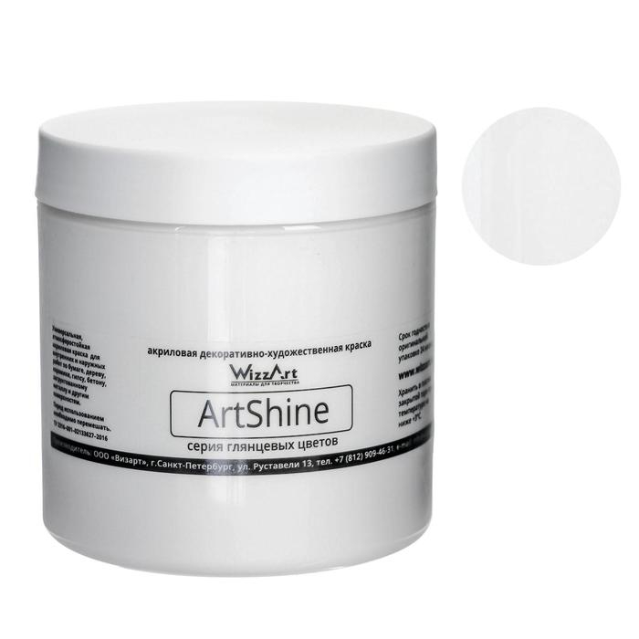 Краска акриловая Shine 500 мл, WizzArt, Белый глянцевый WG4, морозостойкий Краска акриловая Shine 500 мл, WizzArt, Белый глянцевый WG4, морозостойкий