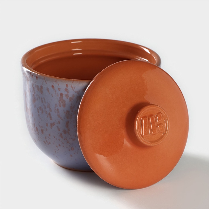 Горшочек ColorLife, 700 мл, цвет сиреневый Горшочек ColorLife, 700 мл, цвет сиреневый