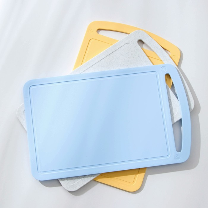 Набор разделочных досок, 34х24 см на подставке, 3 шт, цвет МИКС Набор разделочных досок, 34х24 см на подставке, 3 шт, цвет МИКС