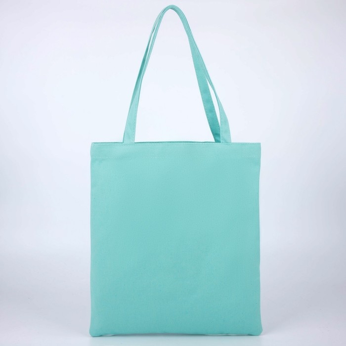 Шопер детский для девочки Be happy, 35 х 0,5 х 40 см, вышивка, бирюзовый Шопер детский для девочки Be happy, 35 х 0,5 х 40 см, вышивка, бирюзовый