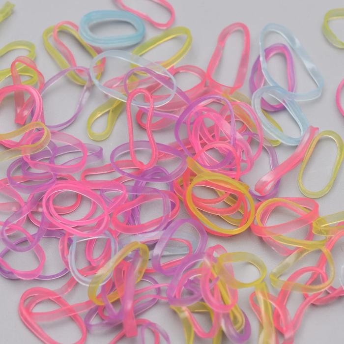 Резинки для животных повышенной прочности Резинки для животных повышенной прочности "Пастель", набор 100 шт, микс цветов