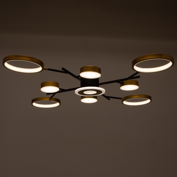 Люстра с ПДУ 2300/9GD LED 190Вт 3000-6000К золото 85х85х9 см BayerLux