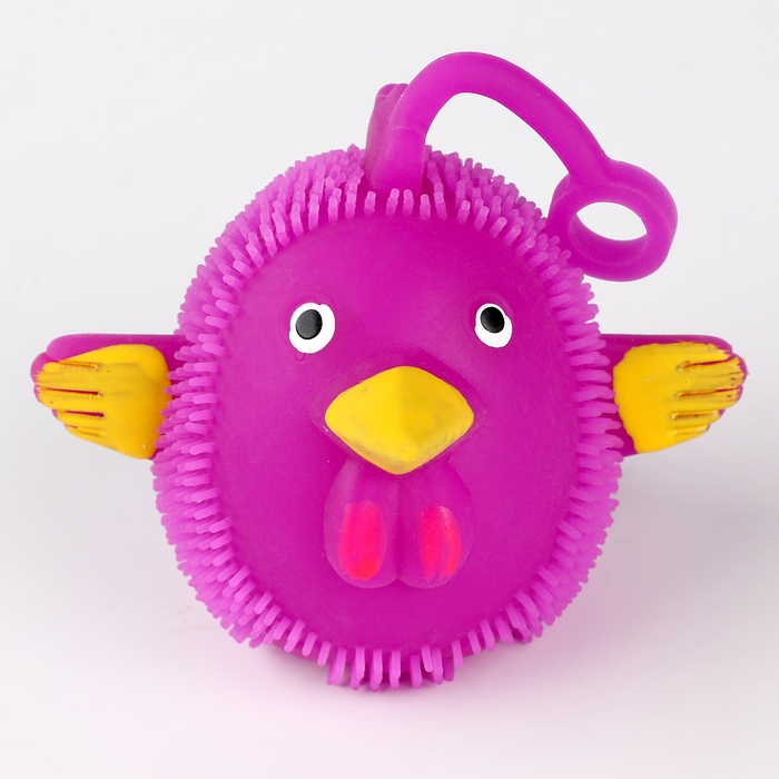 Мяч детский резиновый ёжка световой «Злые птички», цвета МИКС , в шоубоксе