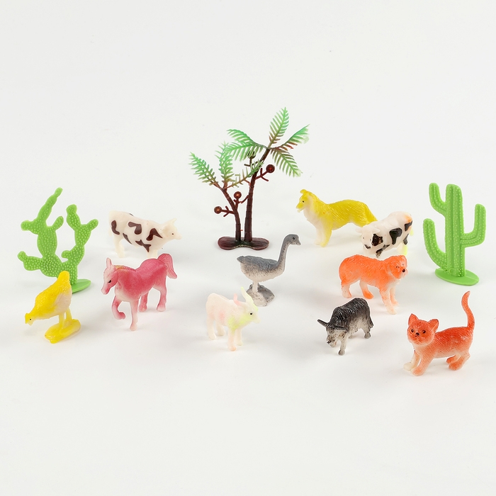 Фигурки животных «Ферма». Игровой набор: наклейки, магниты и раскраски Фигурки животных «Ферма». Игровой набор: наклейки, магниты и раскраски