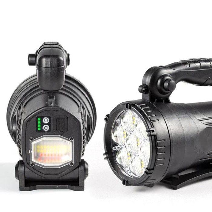 Фонарь светодиодный аккумуляторный ручной, 4000 мАч, 25 Вт, 1500 лм, LED, USB, IP45 Фонарь светодиодный аккумуляторный ручной, 4000 мАч, 25 Вт, 1500 лм, LED, USB, IP45