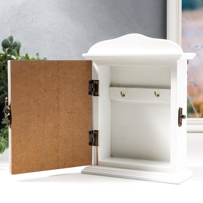 Ключница дерево 2 крючка Ключница дерево 2 крючка "Три розы - Sweet home" 20,5х6х15 см