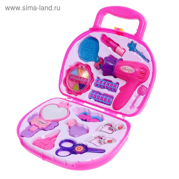Набор парикмахера в чемодане, 15 предметов, МИКС Набор парикмахера в чемодане, 15 предметов, МИКС