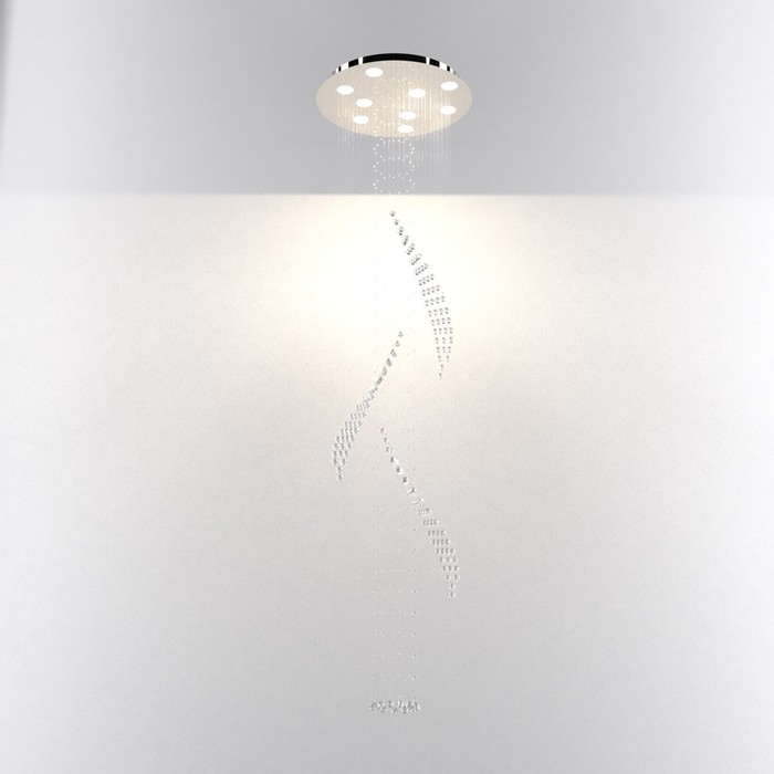 Светильник каскад Светильник каскад "Инесса" 9xLED хром 69х60х250см BayerLux